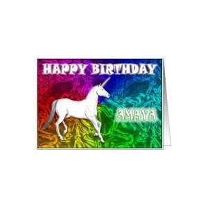  Amaya Birthday, Unicorn Dreams Card Health & Personal 