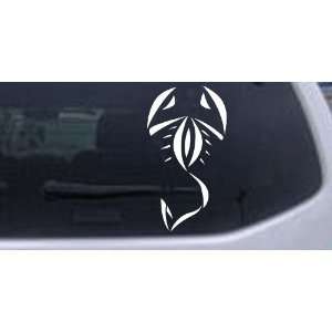 Tribal Scorpion Animals Car Window Wall Laptop Decal Sticker    White 