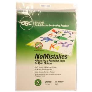 GBC SelfSeal NoMistakes Machine Free Laminating Pouches, Letter Size 