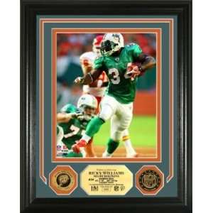  Ricky Williams Photo Mint w/ 2 24KT Gold Coins Everything 