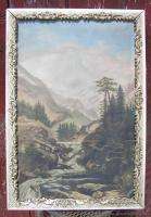   1894 Framed Oil Painting on Canvas after Moran s Mountain Holy Cross