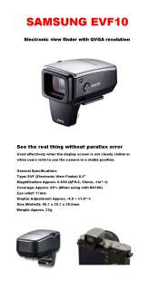   SAMSUNG EVF10 Electronic View Finder with Qvga Resolution Viewfinder