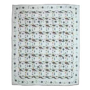  Vine Double Wedding Ring King Quilt