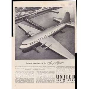  United Airlines Buy War Bonds For Victory 1942 Original 