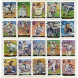  USA Postage Stamps Legends of Baseball. Complete Used Set 