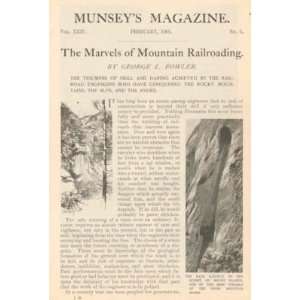    1901 Mountain Railroading Switzerland America Peru 
