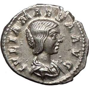  JULIA MAESA 218AD Rare Ancient Silver Roman Coin GODDESS 