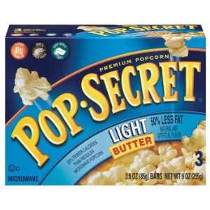 Pop Secret Light Butter 3 pk Premium Popcorn 9 oz (Pack of 12)  