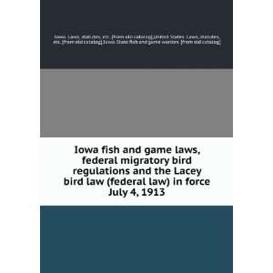 federal migratory bird regulations and the Lacey bird law (federal law 