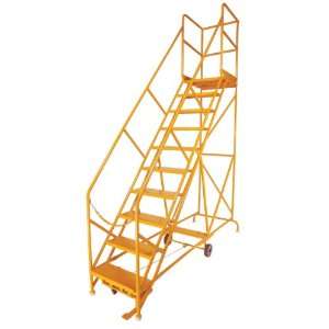 Mobile RL10 50 10 Step Turn In Place Steel Rolling Ladder with Powder 