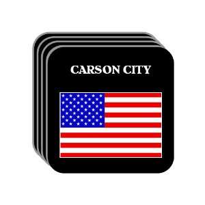  US Flag   Carson City, Nevada (NV) Set of 4 Mini Mousepad 
