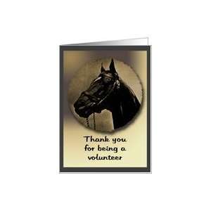 Volunteer Appreciation Vintage Horse Photo Card