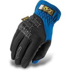  Blue FastFit Synthetic Leather And Spandex Mechanics Gloves 