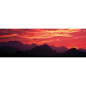  Sundown Austrian Mts South Bavaria Germany Photographic 