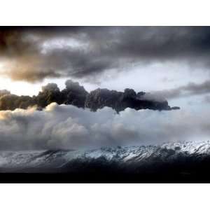  Hangs over the Volcano under the Eyjafjallajokull Glacier in Iceland 