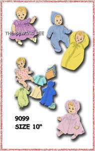 9099 Baby Doll Wardrobe Pattern Patsy Babyette 10  