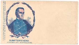 1861 SUMPTERS HERO CIVIL WAR COVER  