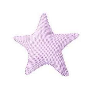  Tadpoles Classics Gingham Lavender   Star Throw Pillow 