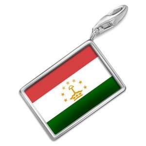  FotoCharms Tajikistan Flag   Charm with Lobster Clasp 