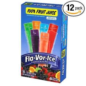Flavor Ice 100 Percent Juice, 10 Count Grocery & Gourmet Food