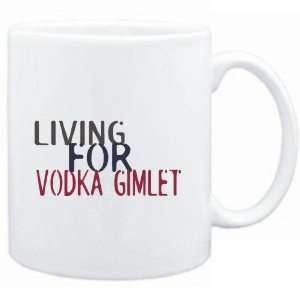    Mug White  living for Vodka Gimlet  Drinks