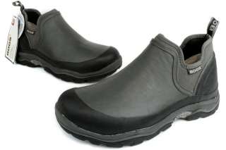 Bogs Bridgeport 52401 New Men Grey Slip On Water Snow Waterproof Boots 