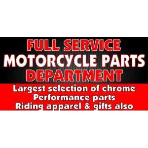  3x6 Vinyl Banner   Full Service Motorcycle Parts 