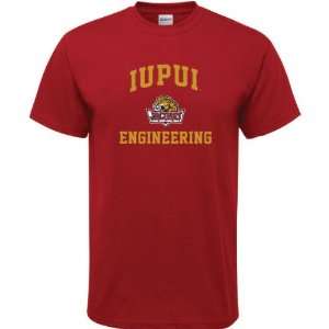   IUPUI Jaguars Cardinal Red Engineering Arch T Shirt