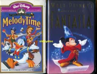 vhs movies for 1 sale price walt disney s fantasia melody time dave 