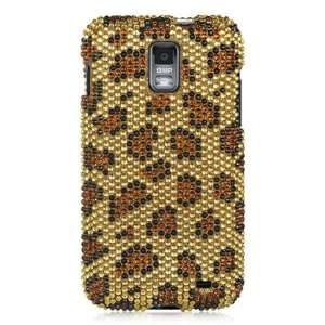 VMG Samsung Skyrocket i727 BLING Design Hard Case Cover   Gold Leopard 