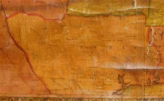 1856 WALL MAP OF THE UNITED STATES By JACOB MONK. LARGE SIZE ROLL UP 