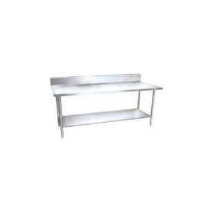  Standard Work Table w/Backsplash and Undershelf   36 L x 