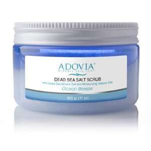  Adovia Dead Sea Salt Scrub Ocean Breeze 11 oz Health 