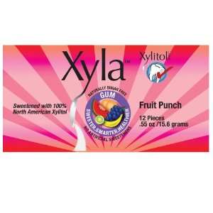 Xyla Gum with Xylitol, Fruit Punch Grocery & Gourmet Food