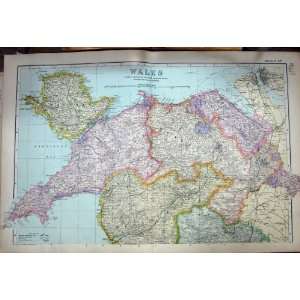  MAP 1907 WALES HOLY ISLAND DOLGELLEY BARMOUTH MERSEY