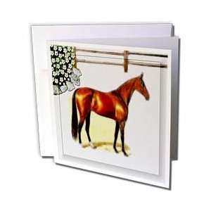  SmudgeArt Animal Designs   Thoroughbred Horse   Greeting 