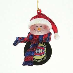  BSS   Montreal Canadiens NHL Striped Acrylic Snowman 