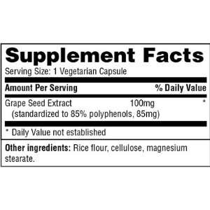  Grapeseed Extract 100mg   120 VCaps Health & Personal 