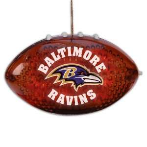   Ravens Light Up Football Shape Christmas Ornaments