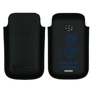  US Naval Academy anchor text on BlackBerry Leather Pocket 