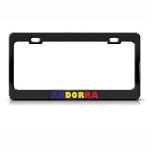  Andorra Flag Country Metal license plate frame Tag Holder 