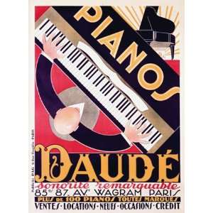  Pianos Daude Giclee Poster Print by Andre Daude, 44x60 