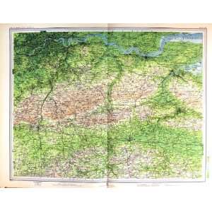    1903 Colour Map Chatham Tonbridge England Maidstone