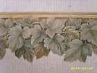 ROLLS (30ft) green leaf & light brown wood look trim diecut 