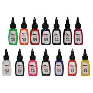  Professional Set of 10 Colortattoo INK 1/2oz Supply 