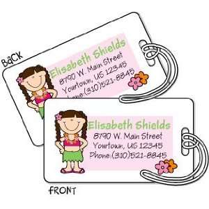  Hula Girl ID Tags