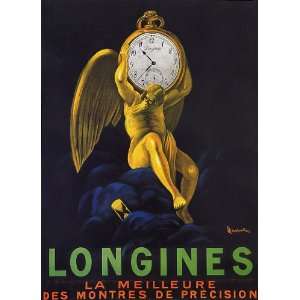  WATCH LONGINES ANGEL LARGE VINTAGE POSTER REPRO