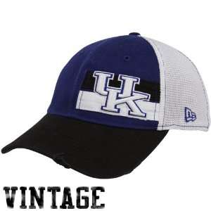 com New Era Kentucky Wildcats Youth Royal Blue Double Stripe Vintage 