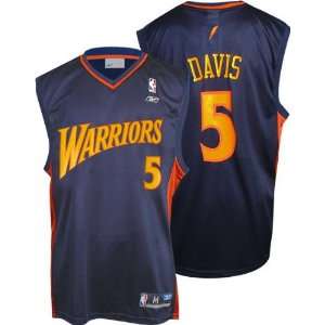  Baron Davis Navy Reebok NBA Replica Golden State Warriors 