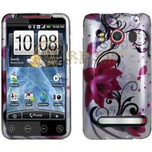   Lotus Design Protector Case Snap On Hard Cover for HTC EVO 4G Sprint